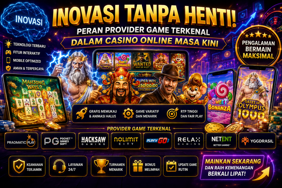 Inovasi Tanpa Henti! Peran Provider Game Terkenal dalam Casino Online Masa Kini